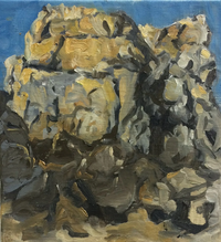 Rochers IV, 2018, &Ouml;l auf Leinwand, 35x35cm